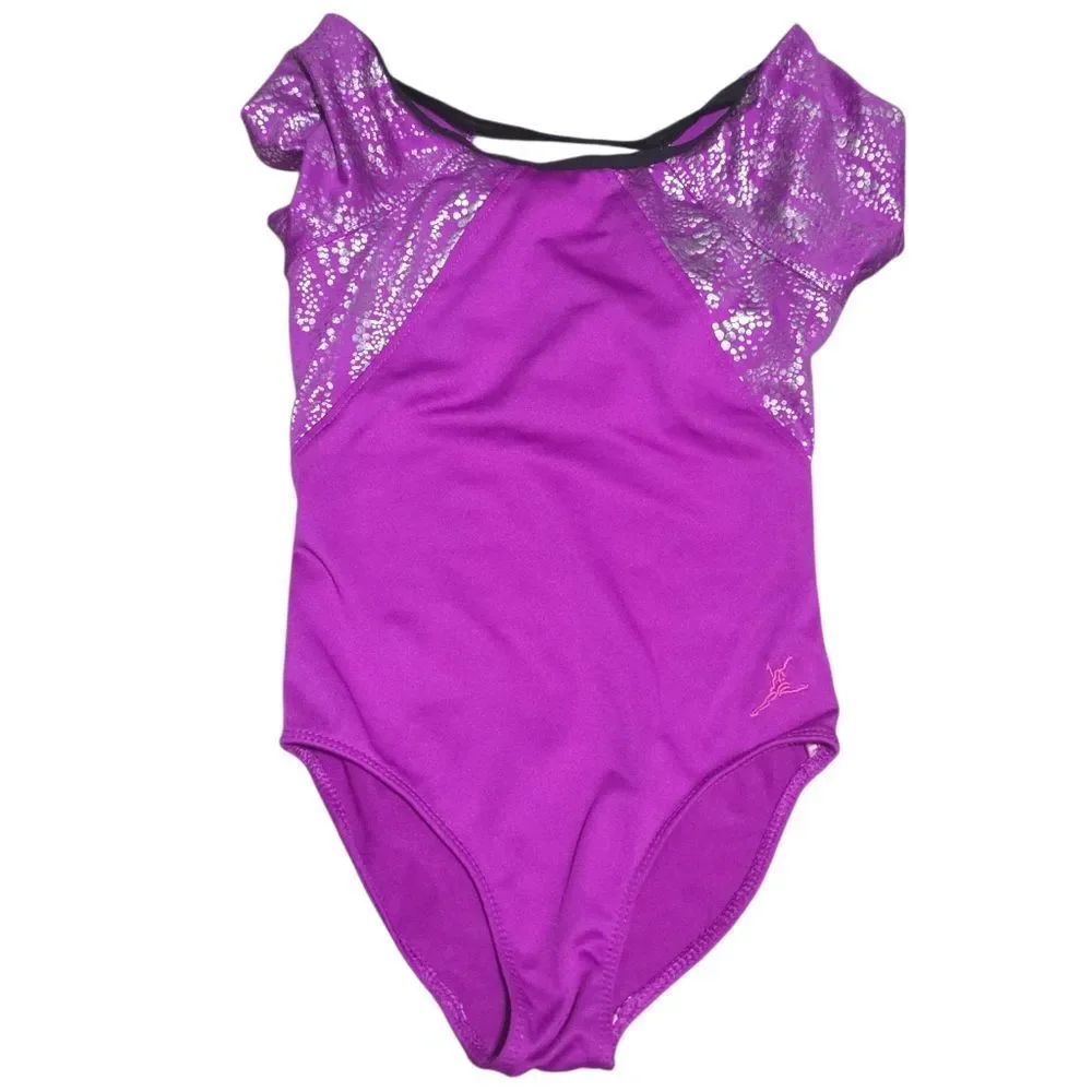 Future Star Bundle Of Purple And Blue Leotards With Strappy Backs